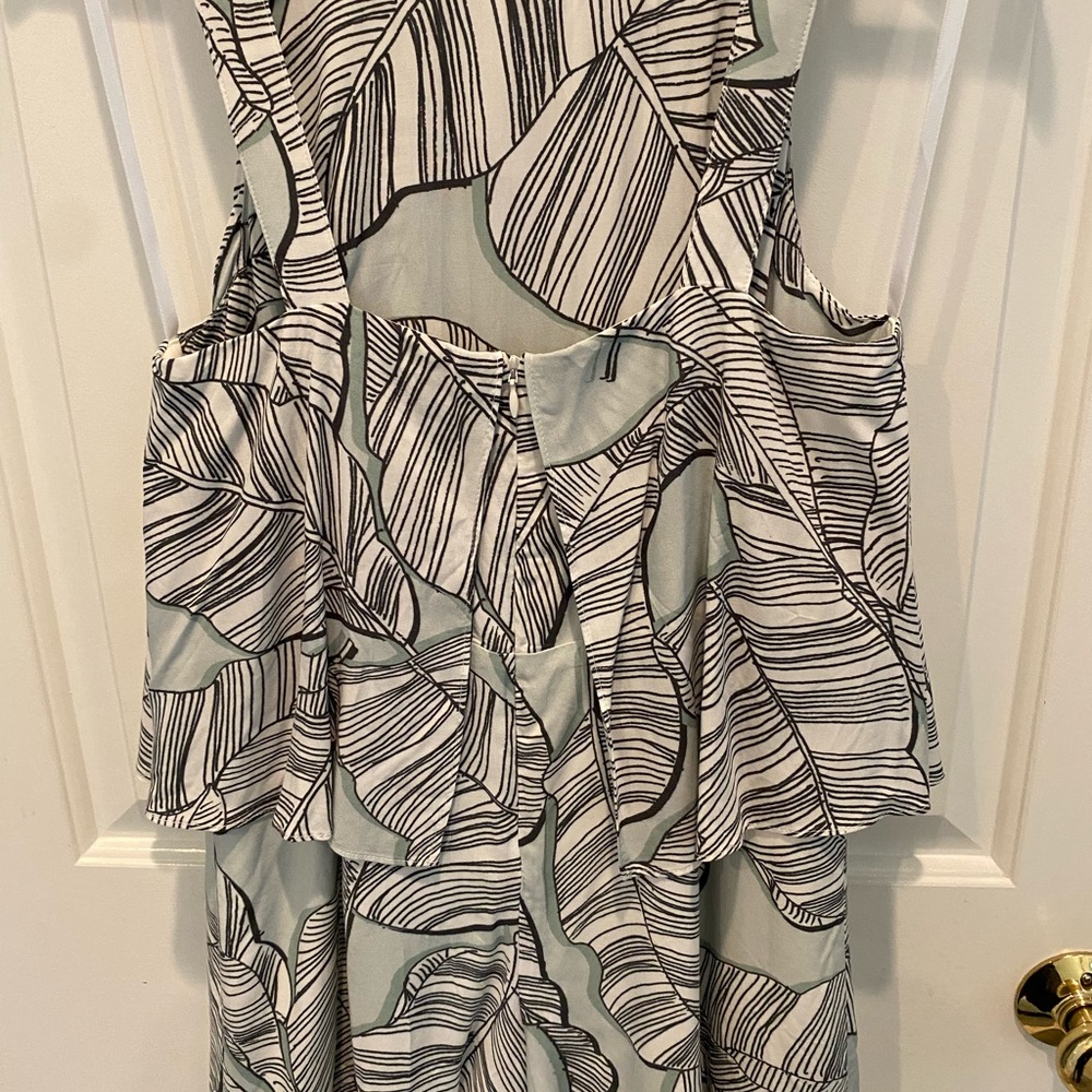 Paper Crown Palm Leaf Print Morocco Romper - Picture 4 of 4